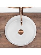 Νιπτήρας πάγκου Rea Sami Brush Rose Gold 36x 36 x 11.5 cm