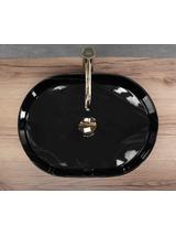 Umywalka nablatowa Rea Nadia 50 Black Stone
