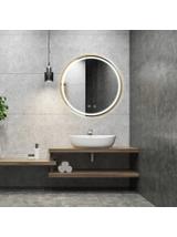 LUSTRO ŚCIENNE LED 90cm MMJ Złote Szczotkowane