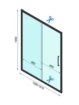 Drzwi Prysznicowe Przesuwne REA Rapid Slide 160 Złote Szczotkowane