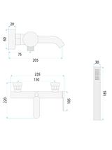 Bathroom faucet REA SPOT Black