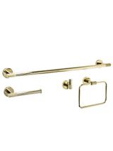 Bathroom Accessories Set GRID Gold 4 Pieces