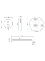 Душ система за вграждане Rea Foss Clif Nickel Brush + BOX