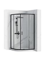 Kabina Prysznicowa REA Look Czarna Black 80x80