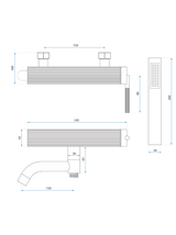 Bateria wannowa REA Argon Nikiel Szczotkowany
