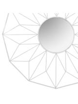 Lustro geometryczne 12-kątne białe 58 cm MC60375