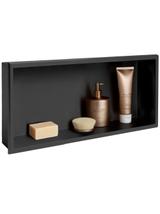 bathroom shelf 30x60 black matt