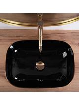 Umywalka nablatowa Rea Belinda BLACK BRUSH GOLD
