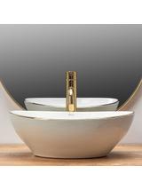 Umywalka nablatowa Rea Sofia Gold Edge