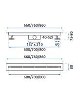 Odpływ Liniowy REA FILO Stal szczotkowana 60