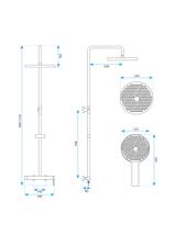 Zestaw natryskowy Rea Foss Clif Czarny