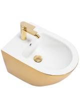 Bidet podwieszany Rea Carlo Mini Gold White