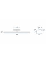 LAMPA KINKIET ŁAZIENKOWY LED NAD LUSTRO 9W 70CM APP366-1W CHROM