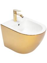 Bidet podwieszany Rea Carlo Mini Gold White