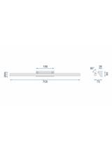 LAMPA KINKIET ŁAZIENKOWY LED NAD LUSTRO 9W 70CM APP363-1W
