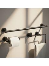 Bathroom Accessories Set GRID Black 4 Pieces