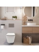 Zestaw Misa WC Carlo Mini Rimless Flat + Bidet Carlo Mini
