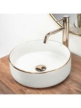 Umywalka nablatowa Rea Sami Gold Edge