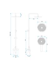 Shower set REA DROP Brush Gold