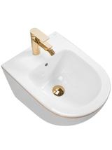Bidet podwieszany Rea Carlo Mini White Gold Edge
