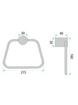 Wieszak łazienkowy Tomi 5810 Nikiel Szczotkowany