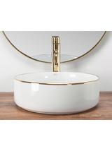 Umywalka nablatowa Rea Sami Gold Edge