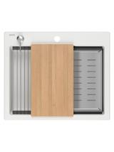 Zlewozmywak granitowy KURT 110 WORKSTATION Biały