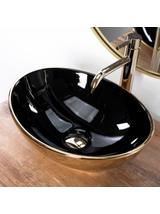 Umywalka nablatowa Rea Sofia in Black Gold