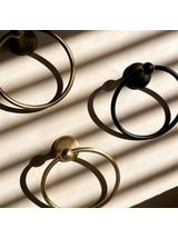Wieszak łazienkowy RING 332867A Czarny RETRO