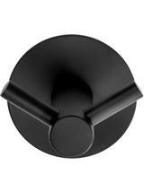 Cabide de banheiro com dois braços, preto 322216A