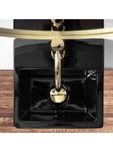 Umywalka ceramiczna wolnostojąca Kamila Black