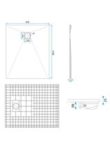 Δίσκος ντουζιέρας Magnum White 90x120