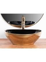 Umywalka nablatowa Rea Sofia in Black Gold