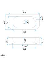 Countertop / wall-mounted washbasin REA Odetta