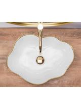 Νιπτήρας πάγκου Rea Pearl Gold Edge 51.5 x 37.5x  13.5 cm