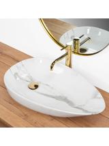 Umywalka nablatowa Rea Greta 65 Bianco Shiny