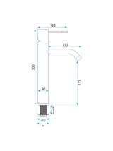 Waschbeckenarmatur Rea Lungo Diamond Chrom high
