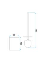 Szczotka WC B110 BRUSH STEEL