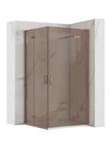 Cabina de ducha REA Hugo Double 90x90 Copper Brush