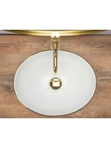 Umywalka nablatowa Rea Sofia Gold Edge