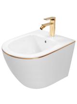 Bidet podwieszany Rea Carlo Mini White Gold Edge