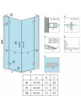Kabina Prysznicowa REA Hugo Double Czarna 90x90