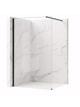 Shower screen Rea Flexi Transparent / Black 140