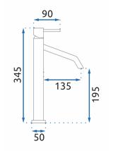 Bateria Umywalkowa REA LEVEL Czarna Wysoka