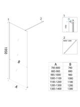 Dušo siena Rea Flexi Transparent / Brush Gold 80