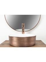 Νιπτήρας πάγκου Rea Sami Brush Rose Gold 36x 36 x 11.5 cm