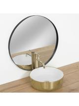Κεραμικός πάγκος νιπτήρας SAMI GOLD/WHITE 36 x 36x 12 cm