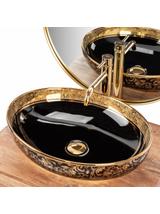 Umywalka nablatowa MARGOT BLACK/GOLD