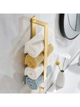 Cabide de banheiro com braço único Brush Gold