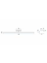LAMPA KINKIET ŁAZIENKOWY LED NAD LUSTRO 15W 106CM APP367-1W CHROM